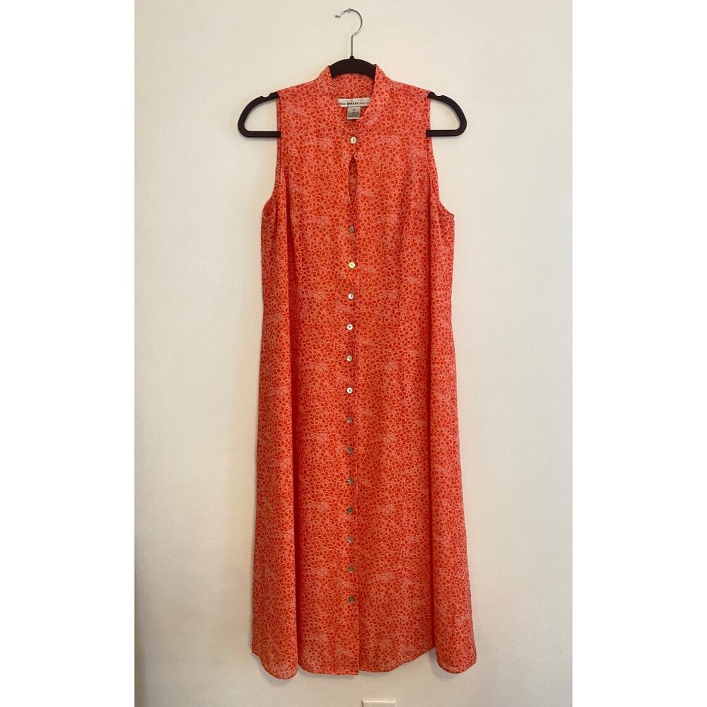 Vintage 90’s David Warren New York Sleeveless Button-Down Maxi Dress Size 14
